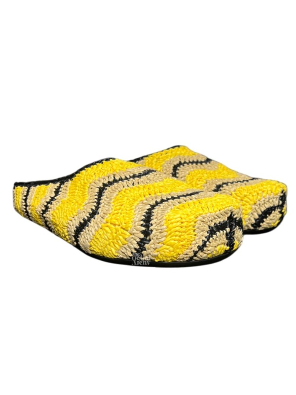 Size 45 No Vacancy Inn x Marni Sabot Raffia Mule Yellow SBMR002800ZO540 Used
